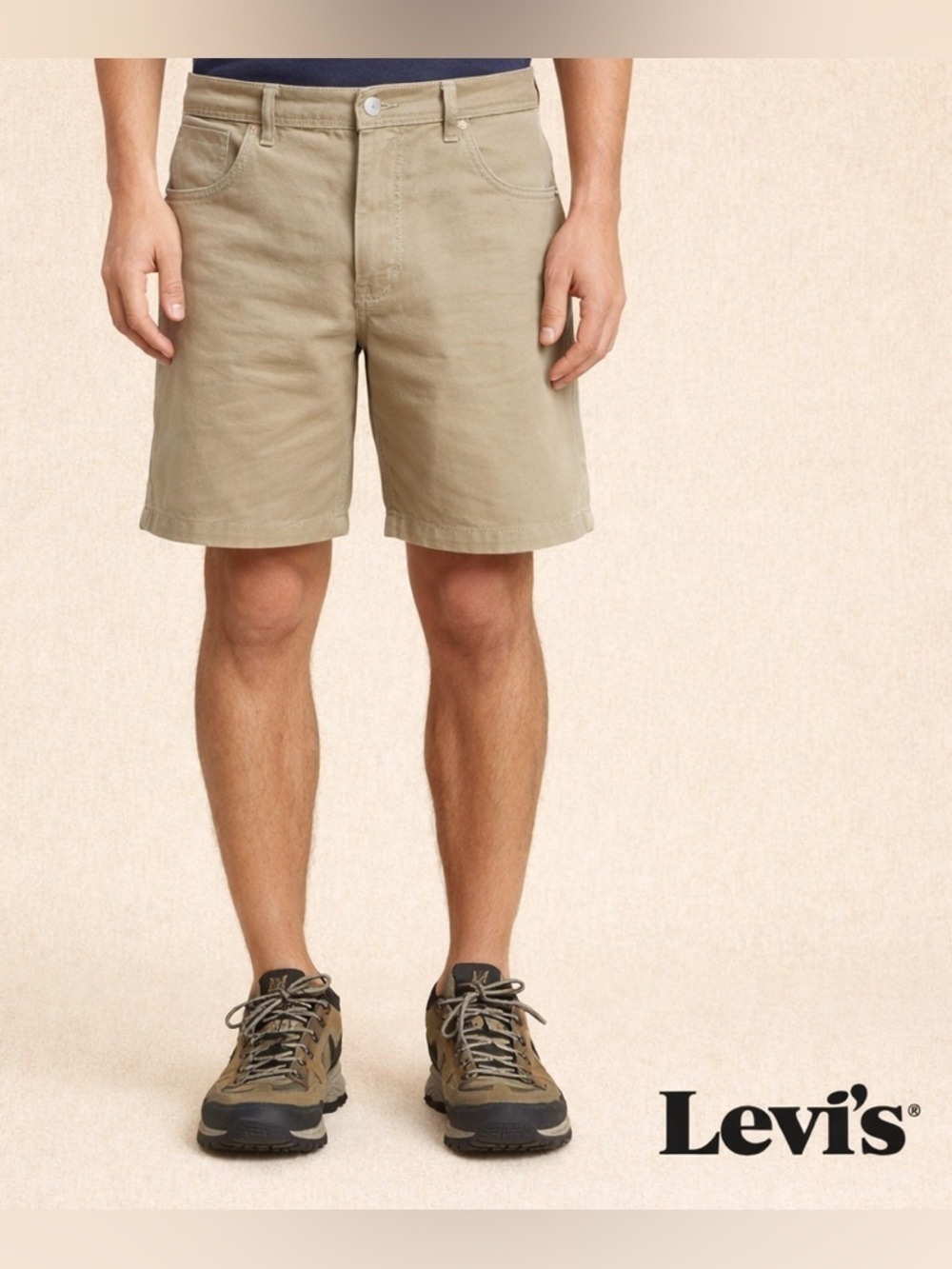 Levi's Tan High Rise Cotton Shorts Size 32